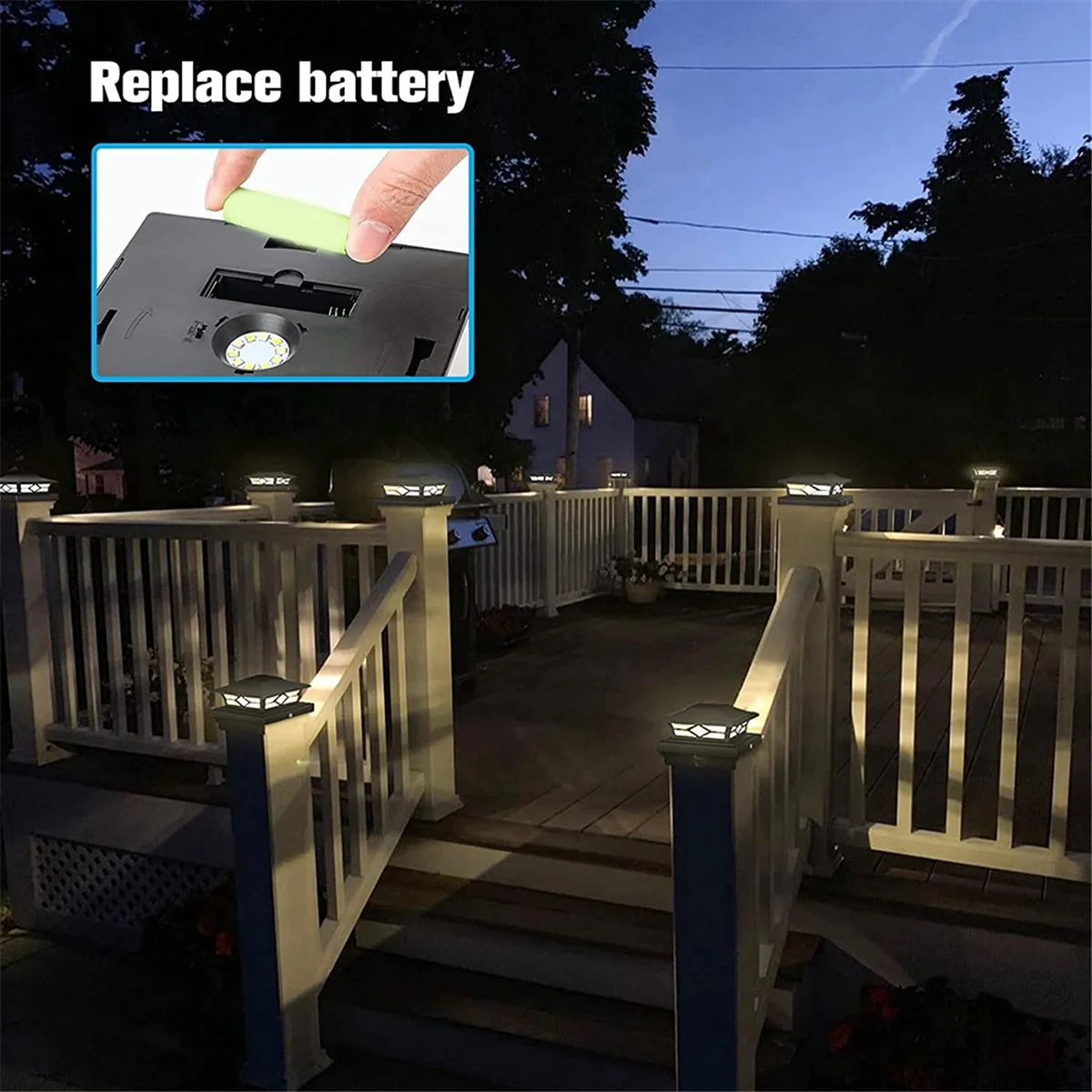 Солнечные фонари для крышек столба уличный светильник палубы забора 3 5x3 5 5x5