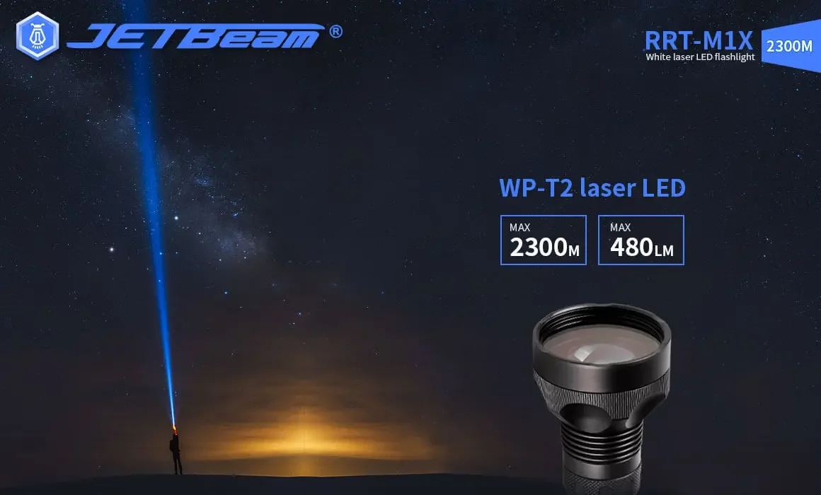 JETBeam RRT-M1X Лазерный светодиодный фонарик Максимальное расстояние проекции 4800