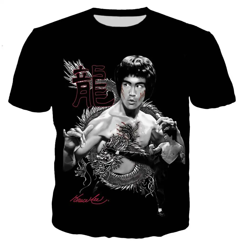 

2022 New Cool T Shirt Men/women Bruce Lee 3D Printed T-shirt Short Sleeve Harajuku Style T Shirt Streetwear Tops