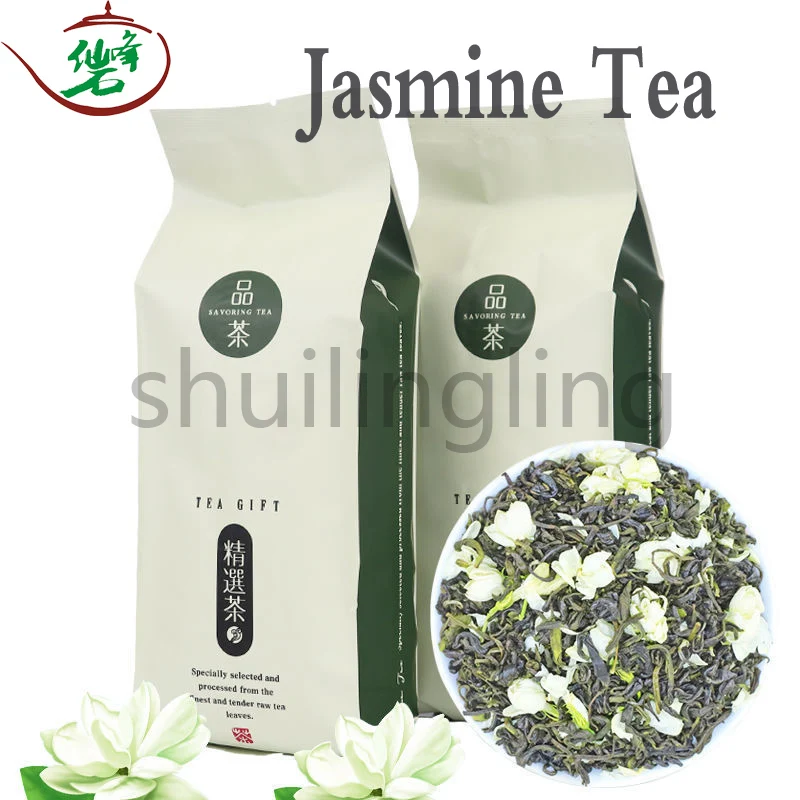 

2022 Китайский Жасмин, зеленый чай, настоящий органический Новый жасминовый чай ранней весны для потери веса, заварник для здоровья, домашняя ...