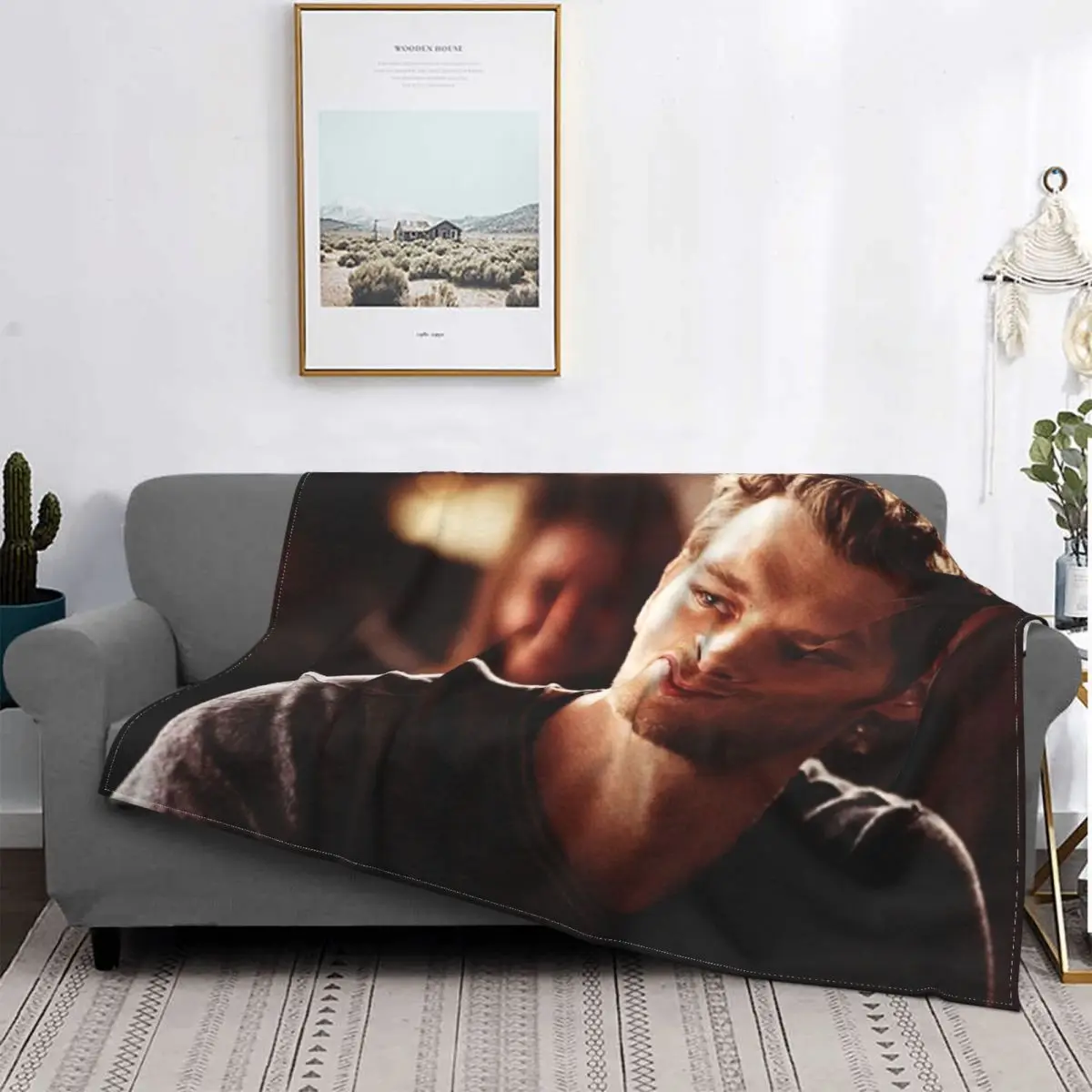 

Одеяло клетчатое флисовое, мягкое Фланелевое покрывало с дневниками вампира, постельное белье, для дивана, для путешествий, весна