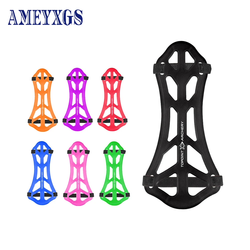 

Topoint TR169 Archery Arm Guard 7 Color Options Soft Rubber Protector for Traditional Hunting Recurve Bows Shooting Training
