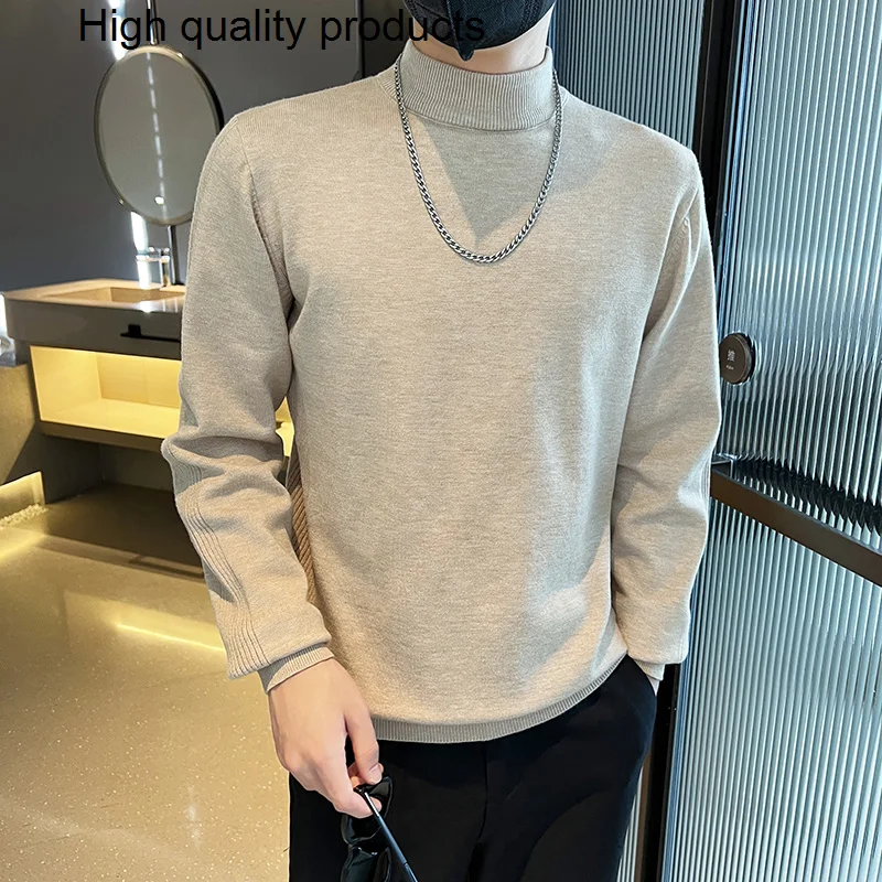 

Brand Clothing Men Spring High Quality Knitted Sweaters/Male Slim Fit Turtleneck Sweater/Man Casual Pullover M-4XL