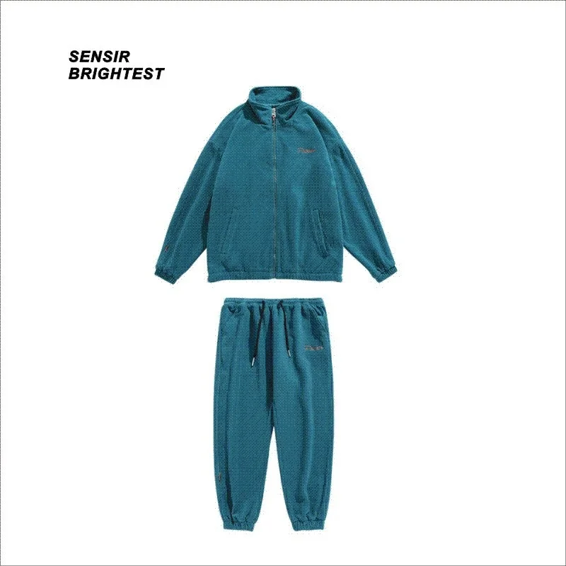

Sprin and Autumn New Fleece Knitted Coat Men's Loose Couple Suit Versatile i Street Style