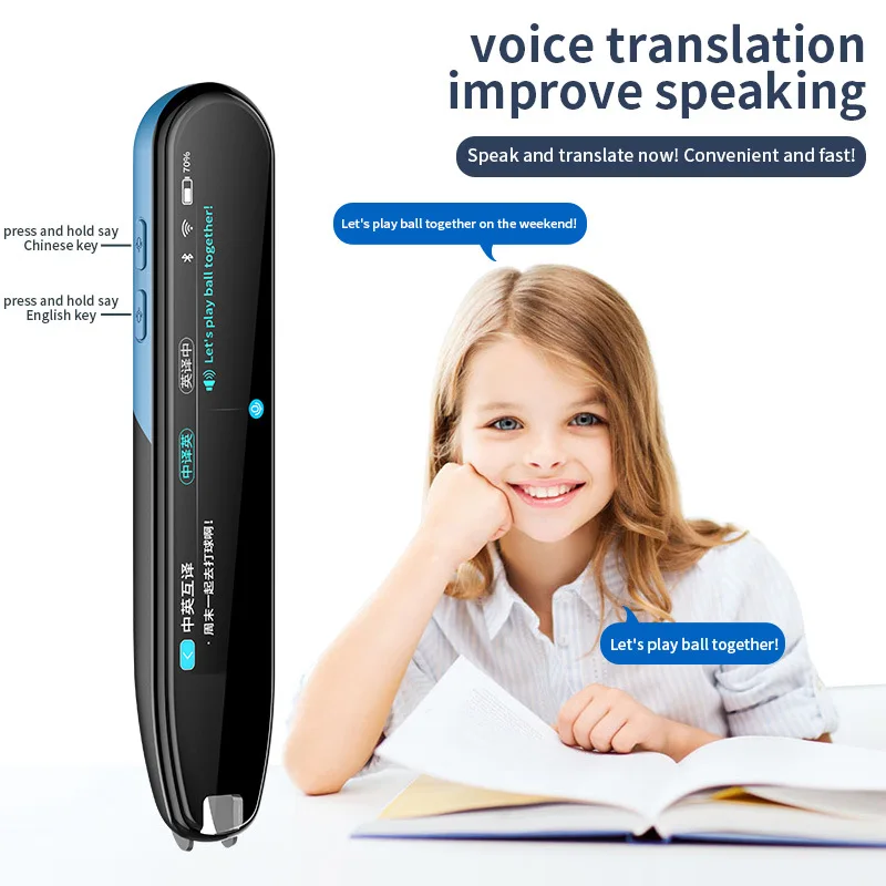 2023 Portable smart Pen Scanner 112 Languages Translation Pen Scanner Instant Text Scanning Reading Voice Scan Translator Device