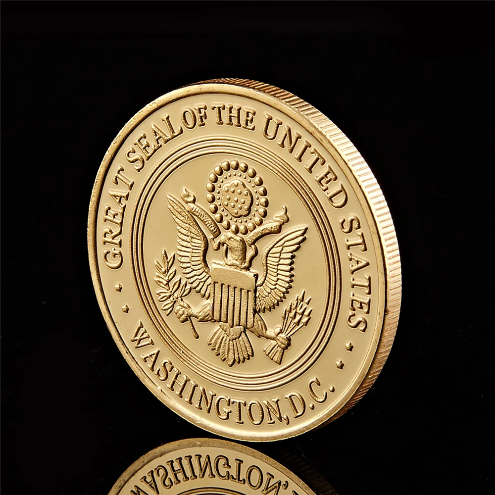 Позолоченная монета американского спецназа 101St сувенирная США