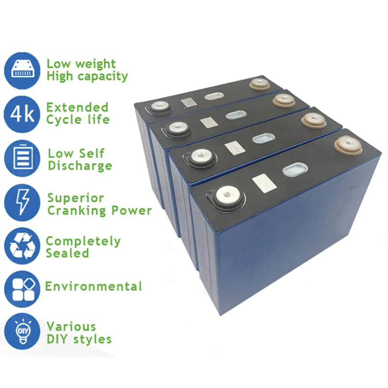 3.2V 100Ah Lifepo4 Cells Rechargable Battery Pack Lithium Iron Phosphate for Sightseeing Cart Golf Cart RV Yacht