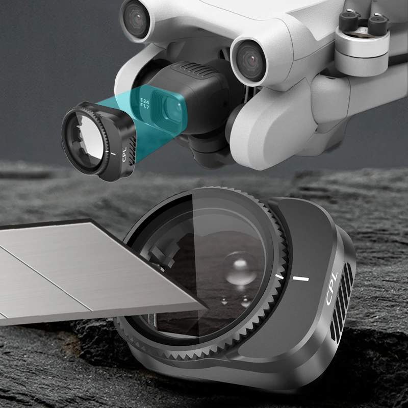 

Scratch-proof CPL Filter for DJI Mini 3 Pro Snap Design Quick Release Light Reduction Filter Multi-layer Coating for Mini 3 Pro