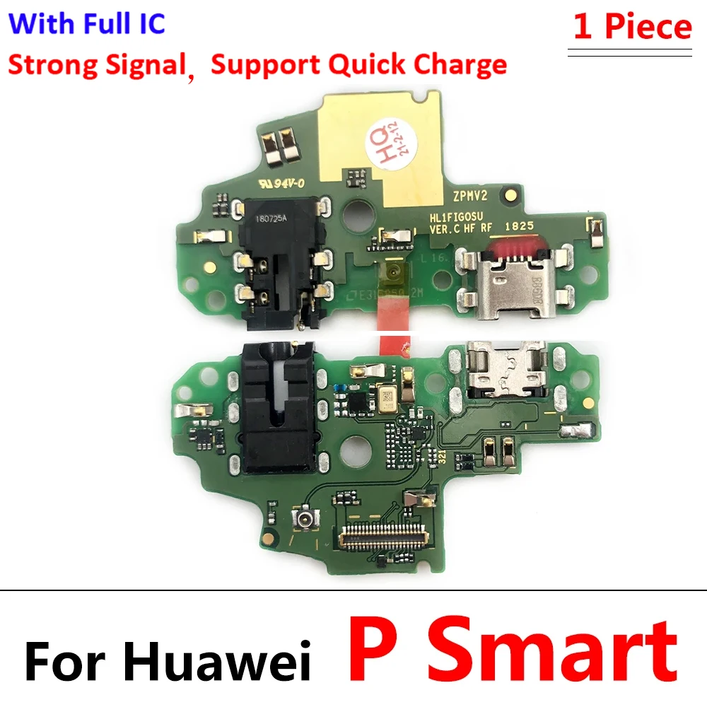Фото Новый для Huawei P Smart Plus 2019 2018 2021, разъем для док-станции, зарядное устройство Micro USB, порт для зарядки, гибкий кабель, плата микрофона №2