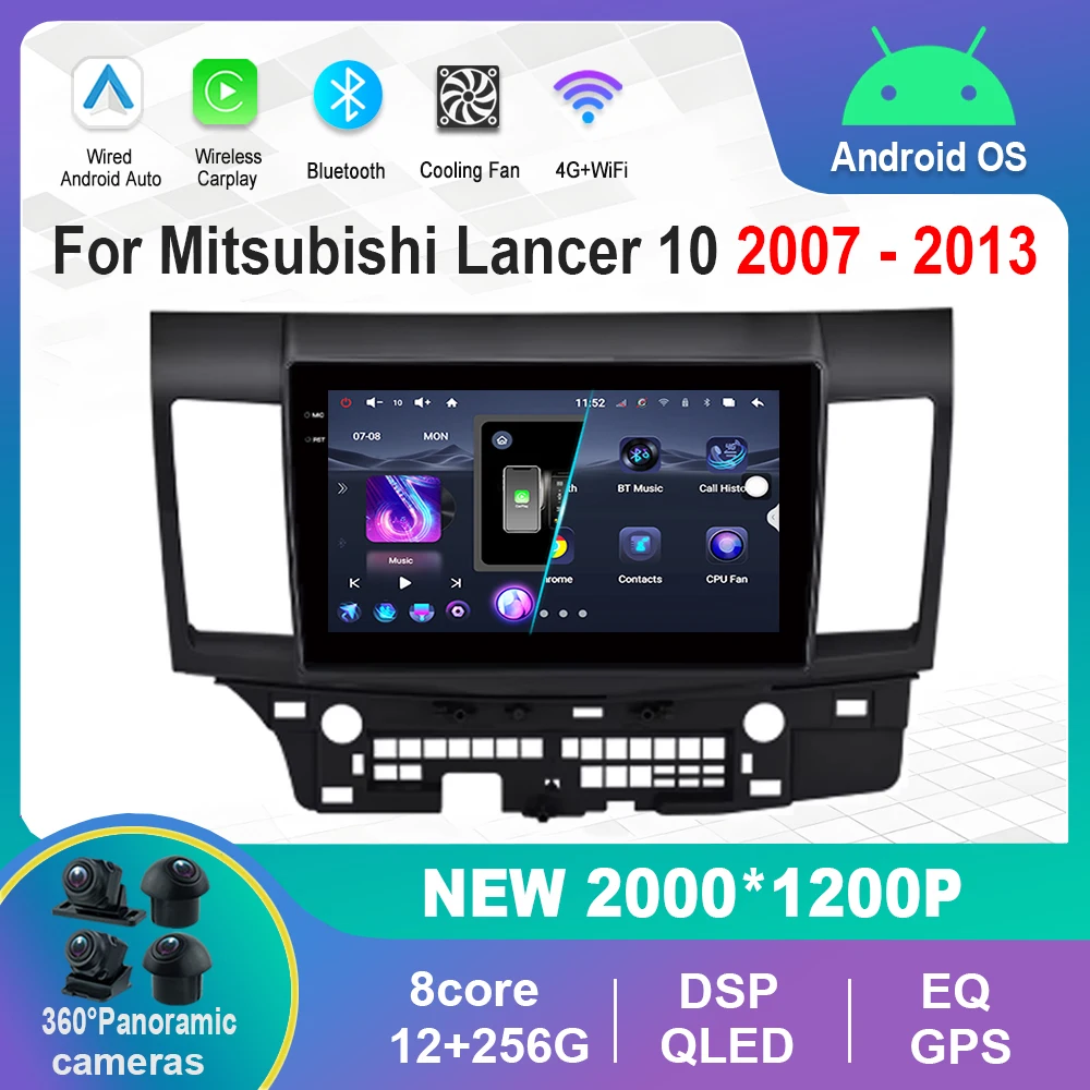 10 1-дюймовый ОС Android для Mitsubishi Lancer 2007-2013 Navi GPS 4G автомобильный радиоприемник