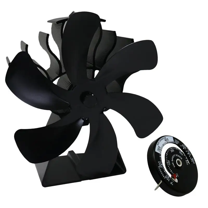 

6 электронных пропеллеров, Высокоэффективный вентилятор для плиты, Тихая лампа для деревянных горелок и дровяной горелки, теплый дом