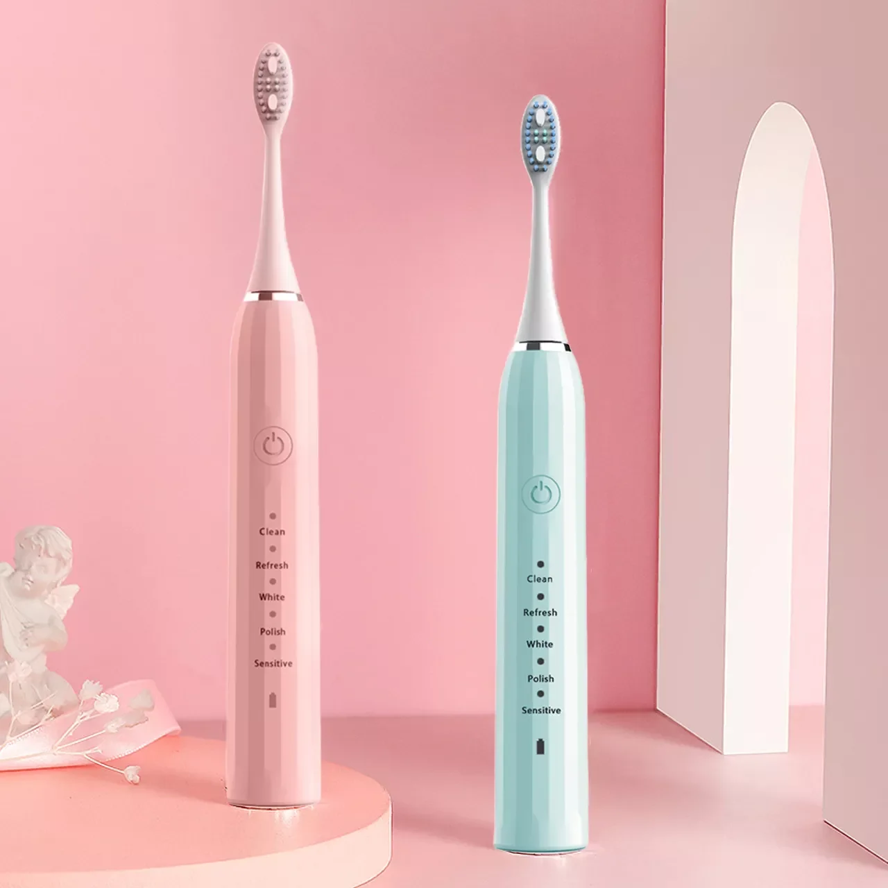 

Ultrasonic Sonic Electric Toothbrush Rechargeable Tooth Brushes Washable Whitening Family Teeth Brush Adult Timer Brush 5 modes