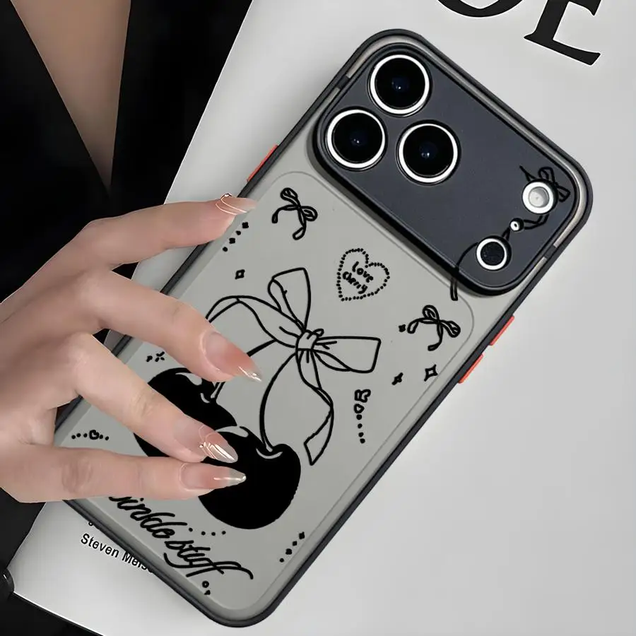 Фото Чехол для iPhone 17 Pro Max, 17e, 15, 7, 8, SE, XS, XR, 12, 14, 13 Mini, Air, 11, 16 Plus, Funda, задняя крышка для телефона, с узором в горошек, бантом и звездами №4
