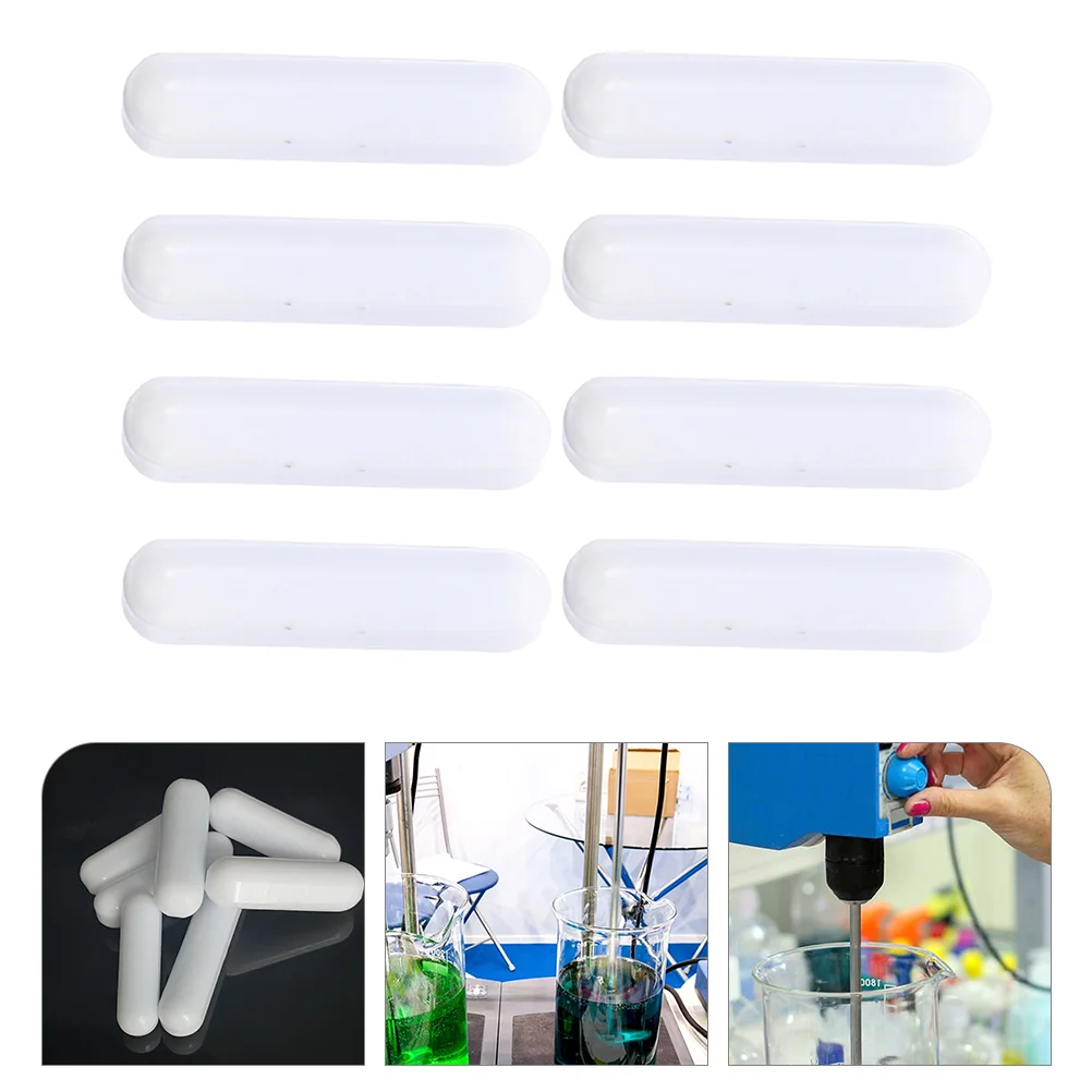 

8pcs Magnetic Stir Bars Laboratory Stir Mixers Experiment PTFE Magnet Sticks