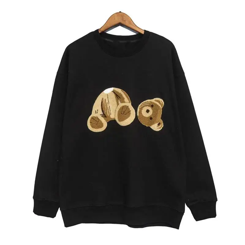 

Men Fashion Bear Hoodies Unisex Womens Cute Bear Print Long Sleeve Sweatshirt Casual Loose Blouse Harajuku Pullover Streetwear