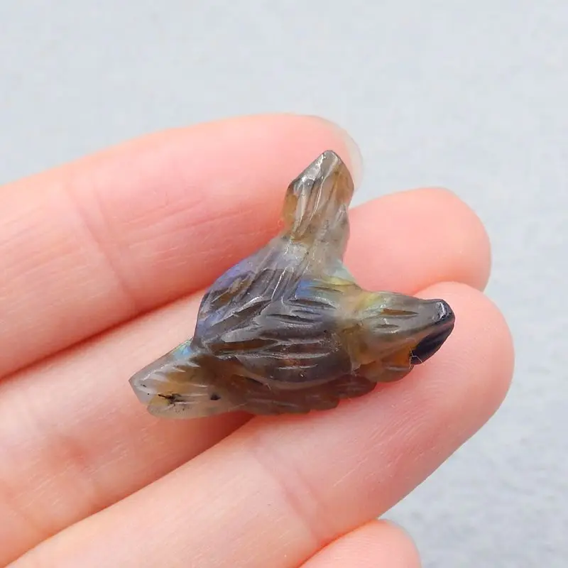 Оригинальные украшения ручной работы! Искусственная лабрадорит резная голова