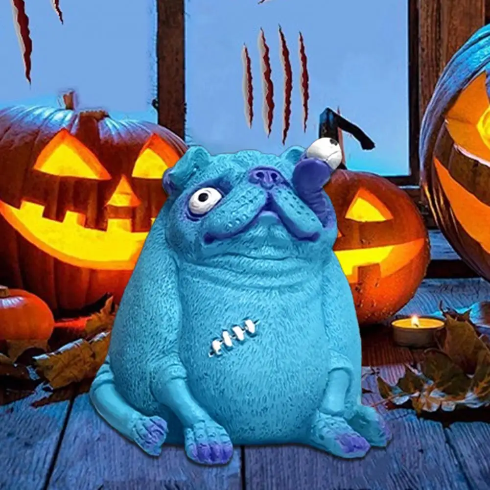 Садовая статуя бульдога зомби Dedcor Хэллоуин из смолы уличное украшение для дома и