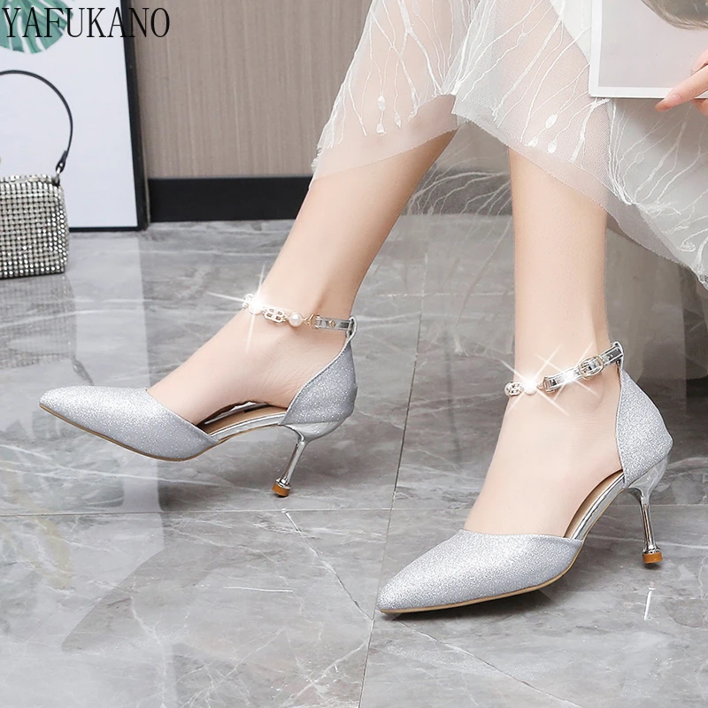 Plus Size Women Sandals 33-43 Summer New Shiny Bling Party Wedding Shoes  Sexy Elegant Thin Heel High Heels Fashion Lady Pumps | Обувь | АлиЭкспресс
