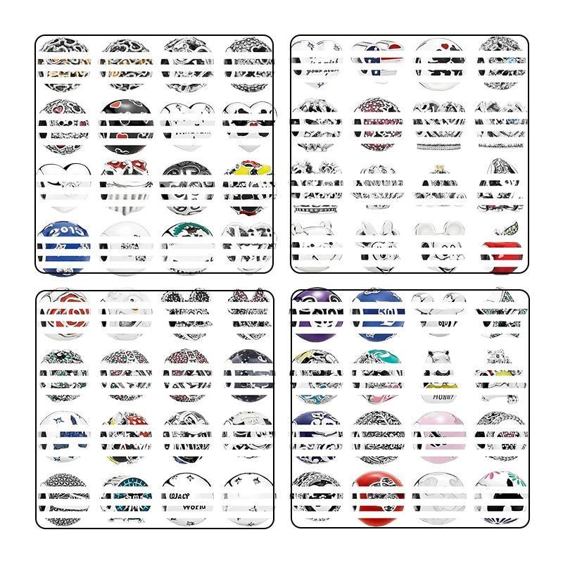 

925 Sterling Silver Charms Beads For Bracelets Women Mouse Love Hearts Bow Princess Castle Crown Wheel Stars DIY Jewelry Making