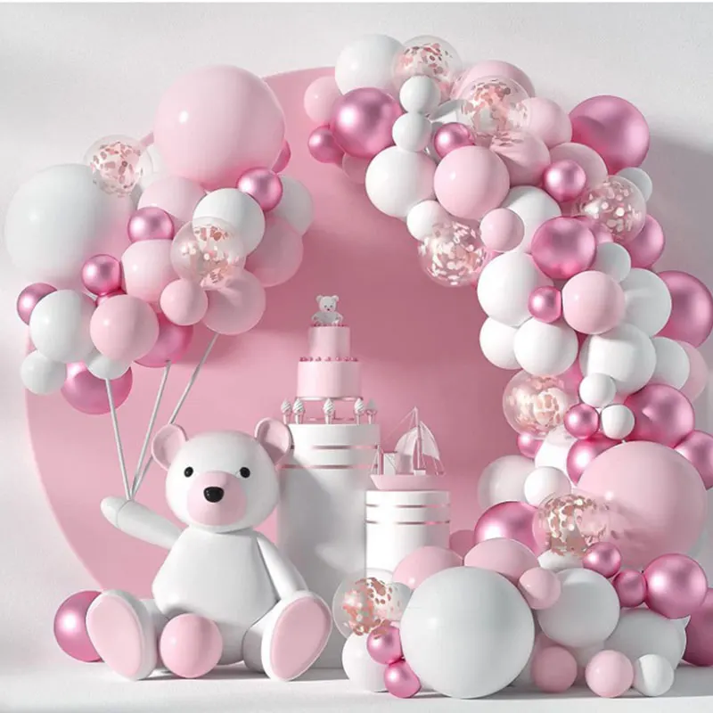 

Macaron Pink Garland Arch Kit Romantic Theme Wedding Balloon Birthday Party Kids Baby Shower Latex Balloon Deco for 2023 Supply