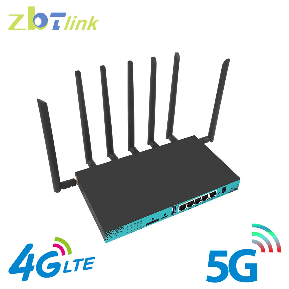 Zbtlink Router 4G 5G 1200Mbps Wifi Wireless Dual Band 4*1000M LAN 16MB 256MB Openwrt 2.4G 5.8GHZ  6*Antenna for 64 User