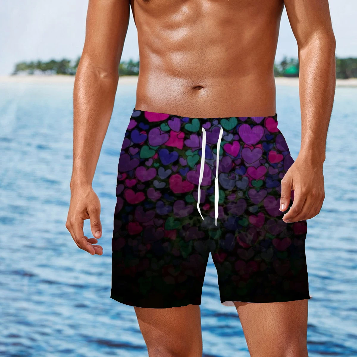 

Summer New 3D Digital Printing Men's Shorts Geometric Dice Pattern Swimming Trunks 2022 Beach Pants Fashion Casual Sports Pants