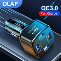 olaf qc3 0 3 1a car charger fast charging type c pd qc3 0 usb charger multiple ports for iphone xiaomi huawei phone adapter