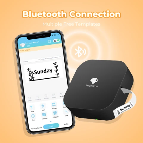 Беспроводной мини-Термопринтер для этикеток Phomemo Q30, портативный клей, устройство для этикеток для школы, дома и офиса