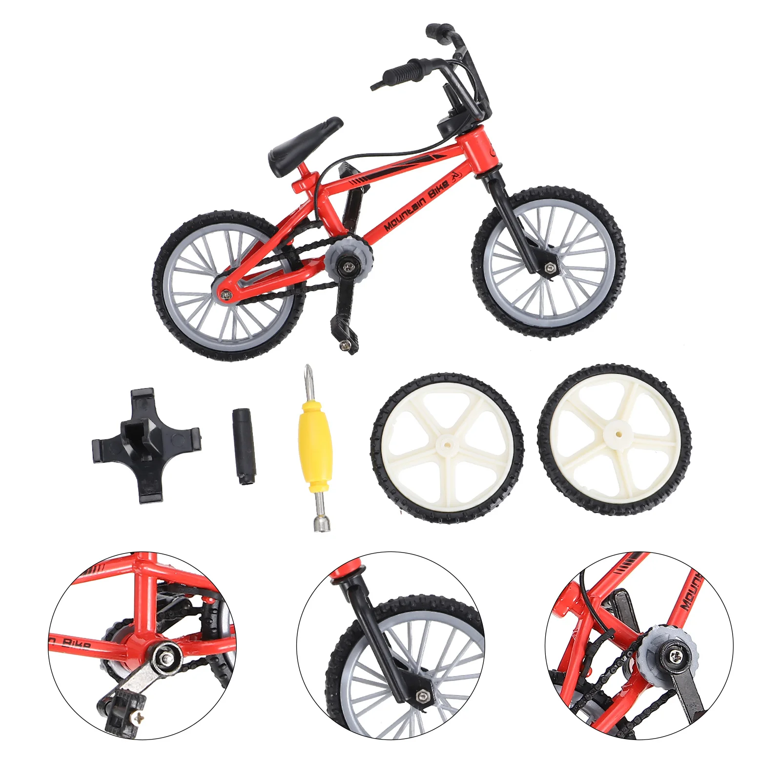 

1 Set Mini Bmxs Finger Bike Mini Bmx Figurineum Alloy Model Desk Game Mini Bmx