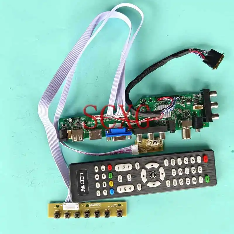 

DVB Digital LCD Matrix Controller Board Fit CLAA133UA01 N133FGE 1600*900 VGA HDMI-Compatible DIY Kit 13.3" AV RF USB 40 Pin LVDS