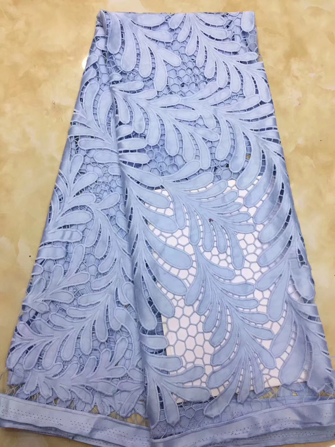 

Blue Color Nigerian Lace Fabrics 2021 African Guipure Lace Fabric High Quality French Water Soluble Lace Fabrics CD88