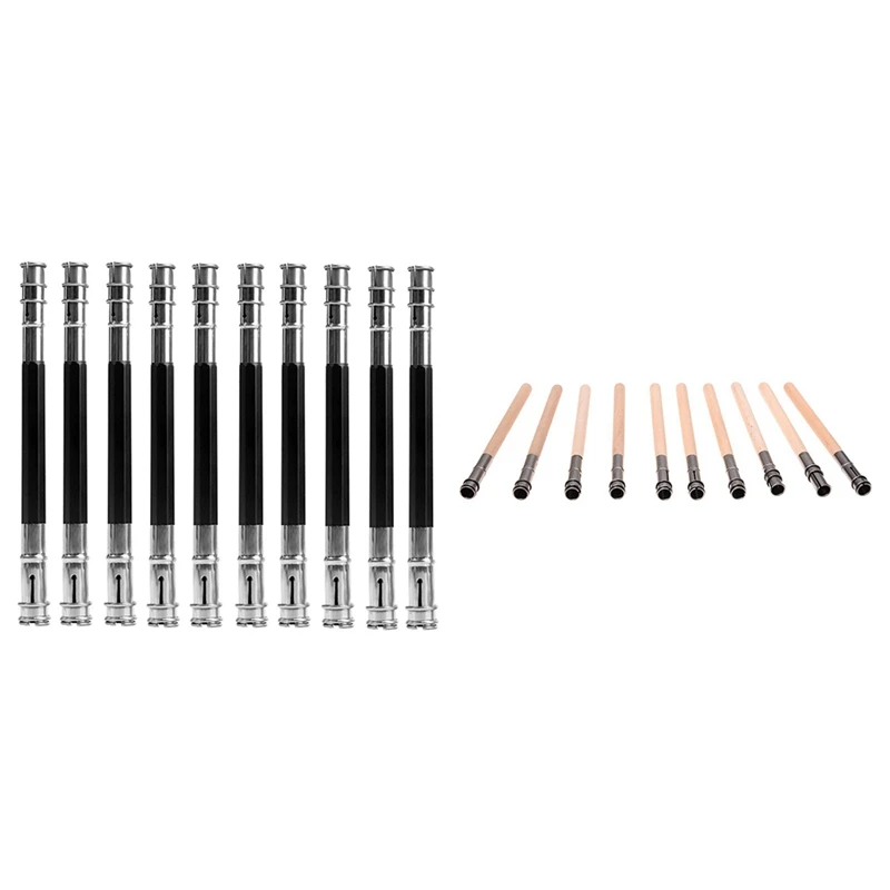 

20 Pcs Adjustable Pencil Lengthener Holder School Art Writing Extender Tool, 10 Pcs A & 10 Pcs B