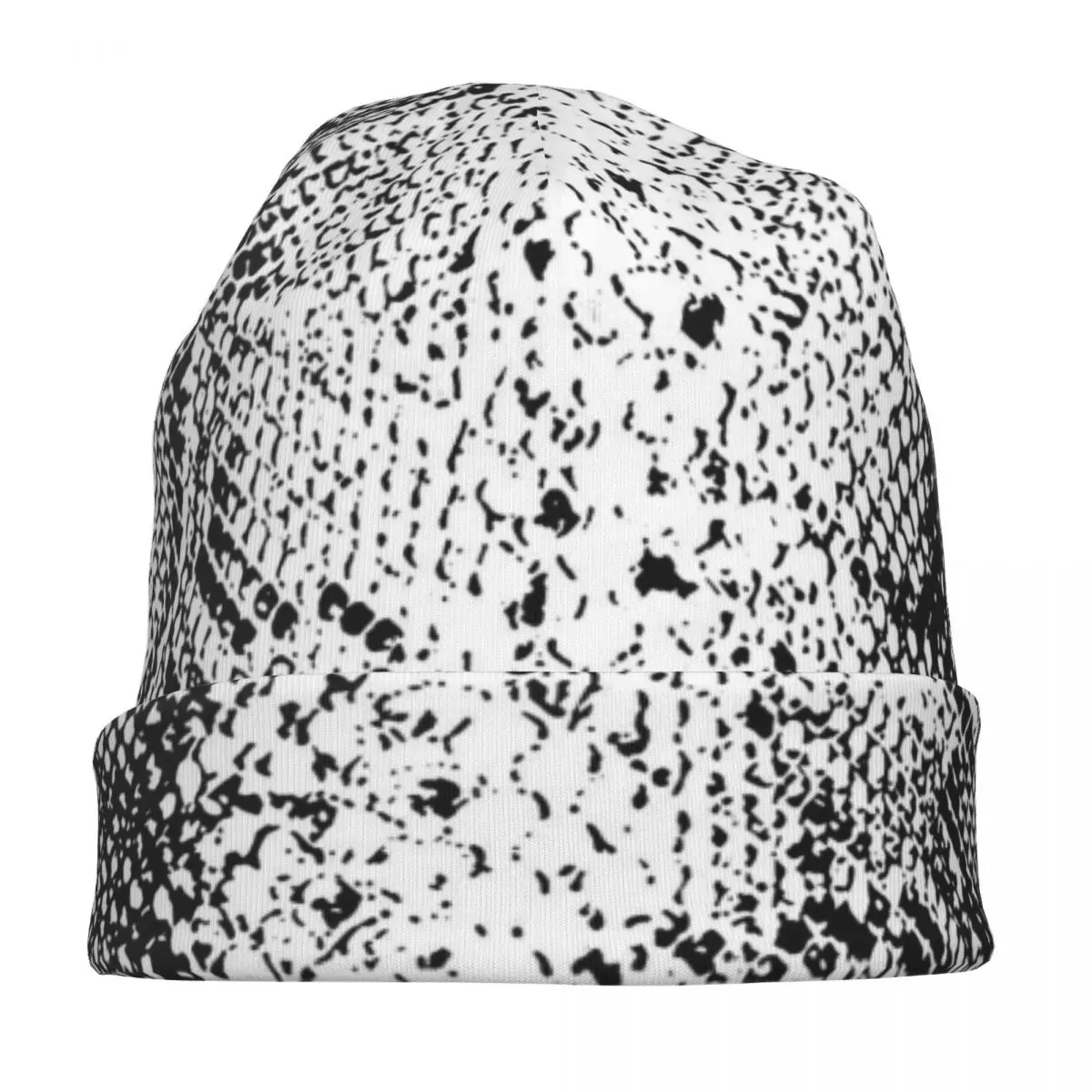 Змеиная кожа Шапки-бини из питона Черно-белые крутые шапки Мужчины Женщины Kpop