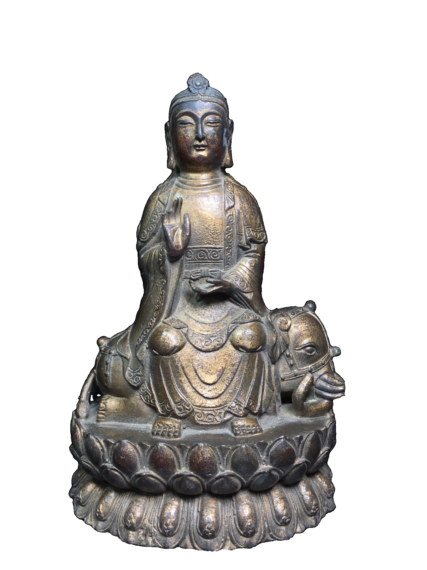 

LAOJUNLU Tibetan Buddhist Bronze Pushya Buddha Statue Chinese Traditional Style Antiques Fine Art Gifts Crafts