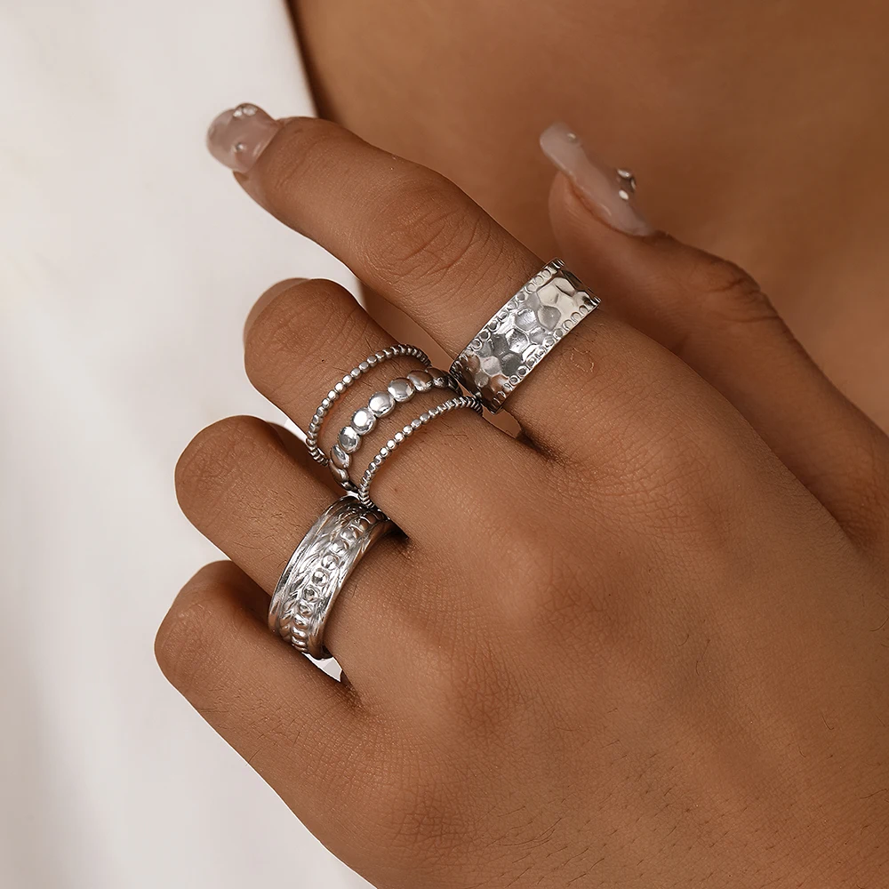 Кольцо из нержавеющей стали не выцветающее высококачественное модное в стиле