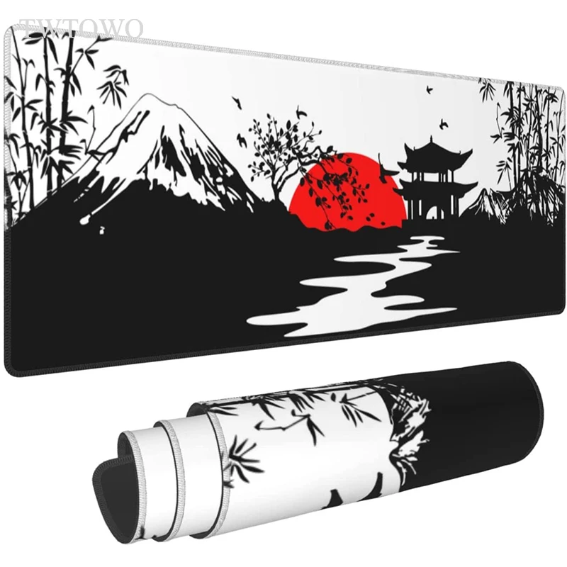 Japanese Style Mountain Sun Tree Mouse Pad Gamer XL New Computer Custom Mousepad XXL Desk Mats Office Carpet Soft PC Mouse Mat