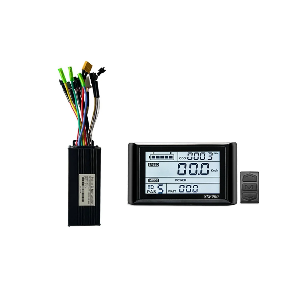 

30A Three-Mode Sine Wave Ebike Controller with SW900 Display for 36V 48V 750W1000W Electric Bicycle Motor Modified Parts