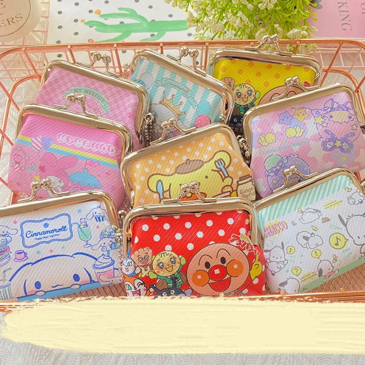 

Kawaii Sanriod Hellokitty Cinnamoroll Mymelody Fashion Cute Cartoon Coin Purse Cartoon Mini Iron Buckle Coin Purse Key Case Gift