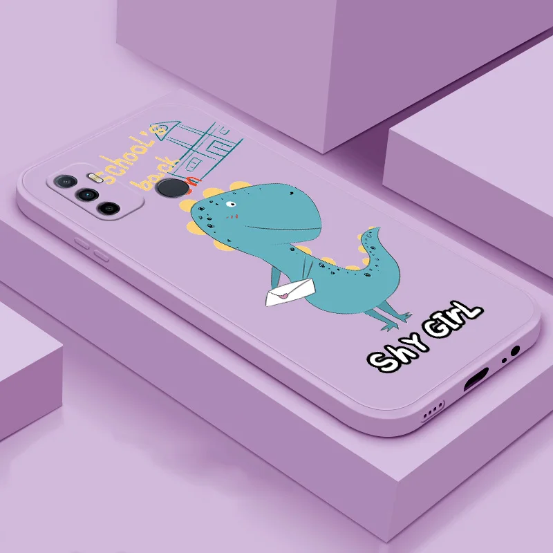 

For OPPO A31 2020 A3s A53 2020 A54 A59 Soft Case TPU Silicone Phone Shell Cute Cartoon Back Cover Case Dinosaur Phone Case
