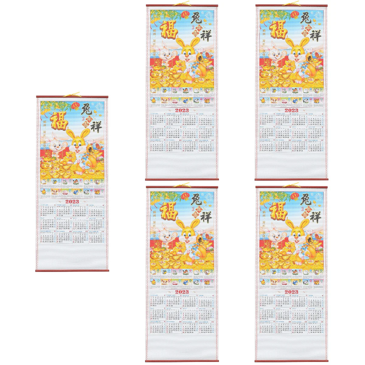 

Calendar Wall Hanging Decor Year Chinese Rabbit New Monthly Traditional Office Dailydelicate Planning Planner Ornament Paper