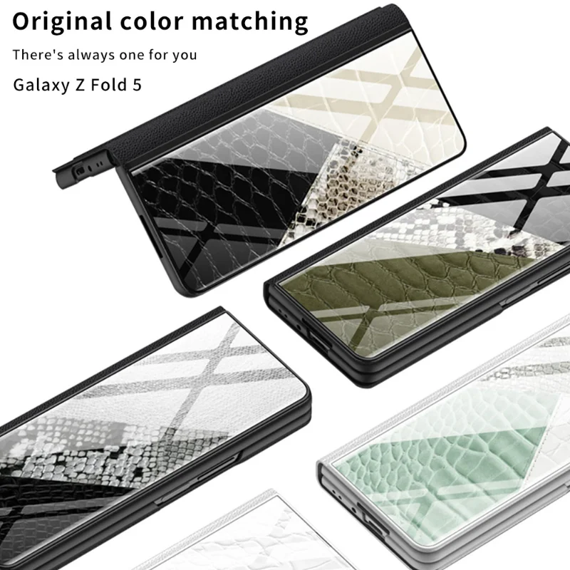 Luxury Flip Mirror Phone Case for Samsung Galaxy Z Fold5 Case All-inclusive Shockproof Shell for Samsung Z Fold 5 Case