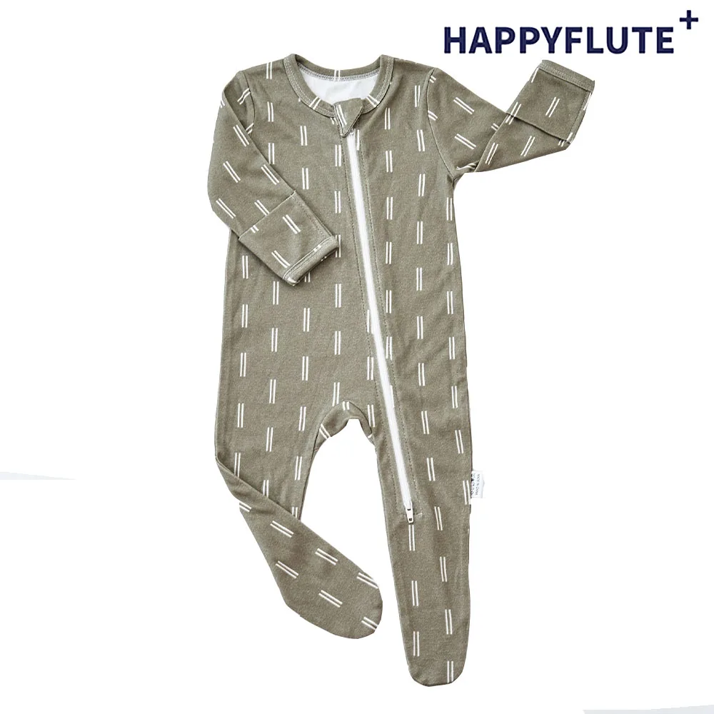 

Baby Clothing Jumpsuits Bamboo Cotton Breathable Not Stuff Zipper Protection No Fluorecsence Easy To Wear And Take Off