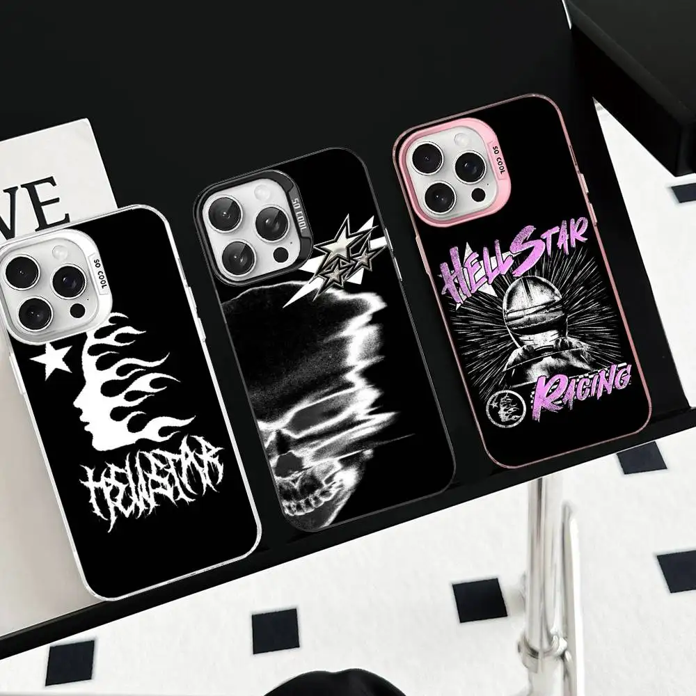 Фото Модный чехол H-HellstarS с логотипом для iPhone 17 16 15 14 13 12 11 Pro Max Plus, цвет серебристый №1