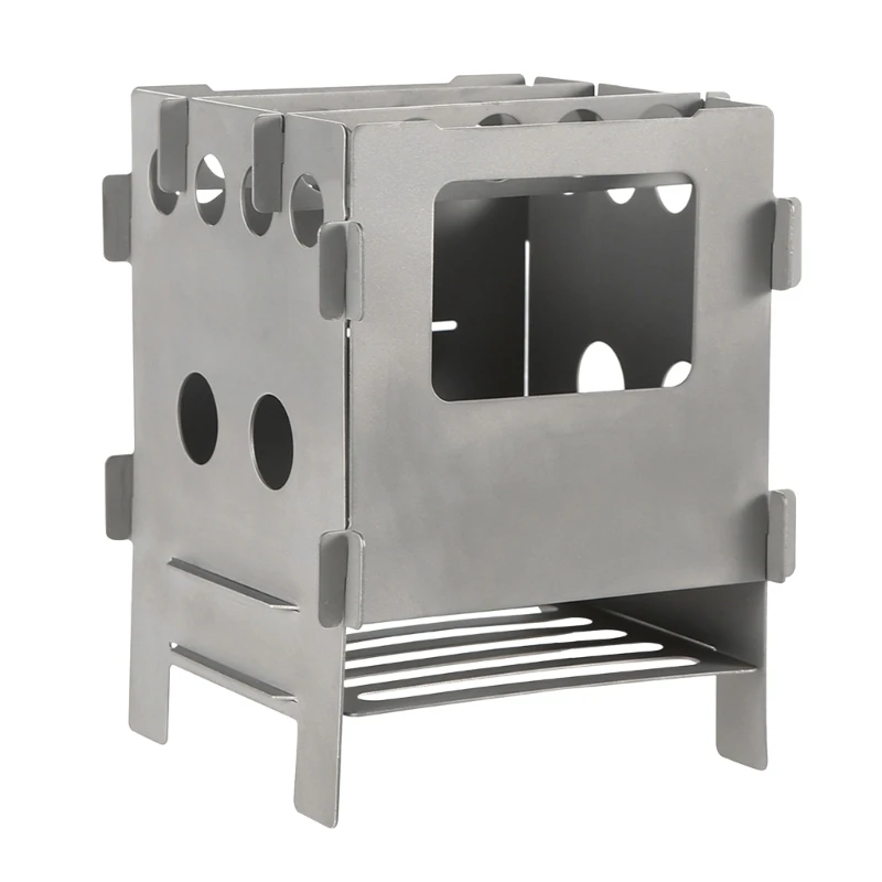 Складная дровяная печь титановая карманная для кемпинга приготовления пикника