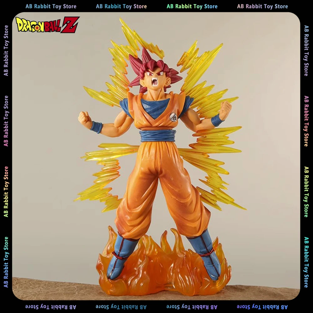 

23cm Son Goku Figures Dragon Ball Anime Figures Gk Super Saiyan Stunt Explosion Statue Figurine Model Pvc Doll Collectible Toys