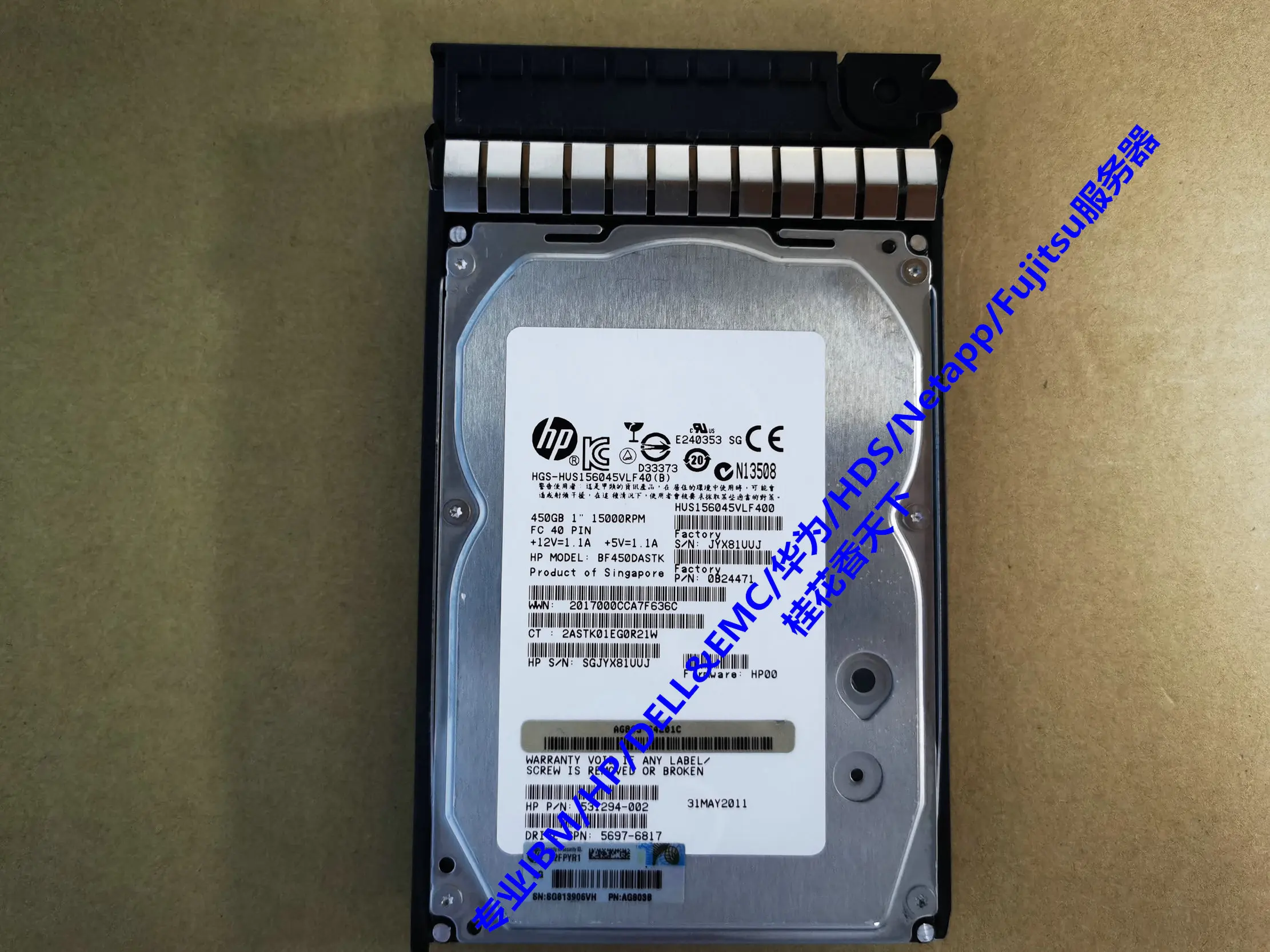 

454412-001 AG803A AG803B 450G 15K FC 3.5 EVA HDD