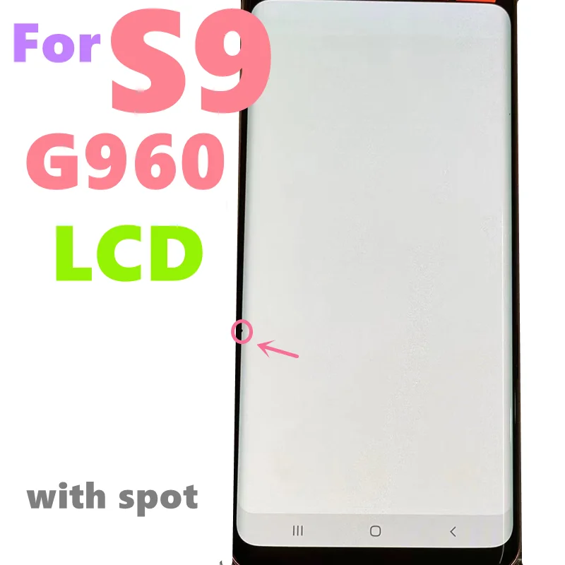 

ЖК-дисплей AMOLED для Samsung S9, ЖК-дисплей с сенсорным экраном в сборе, для ремонта S9 G960U G960A G960F, с дефектом, оригинал