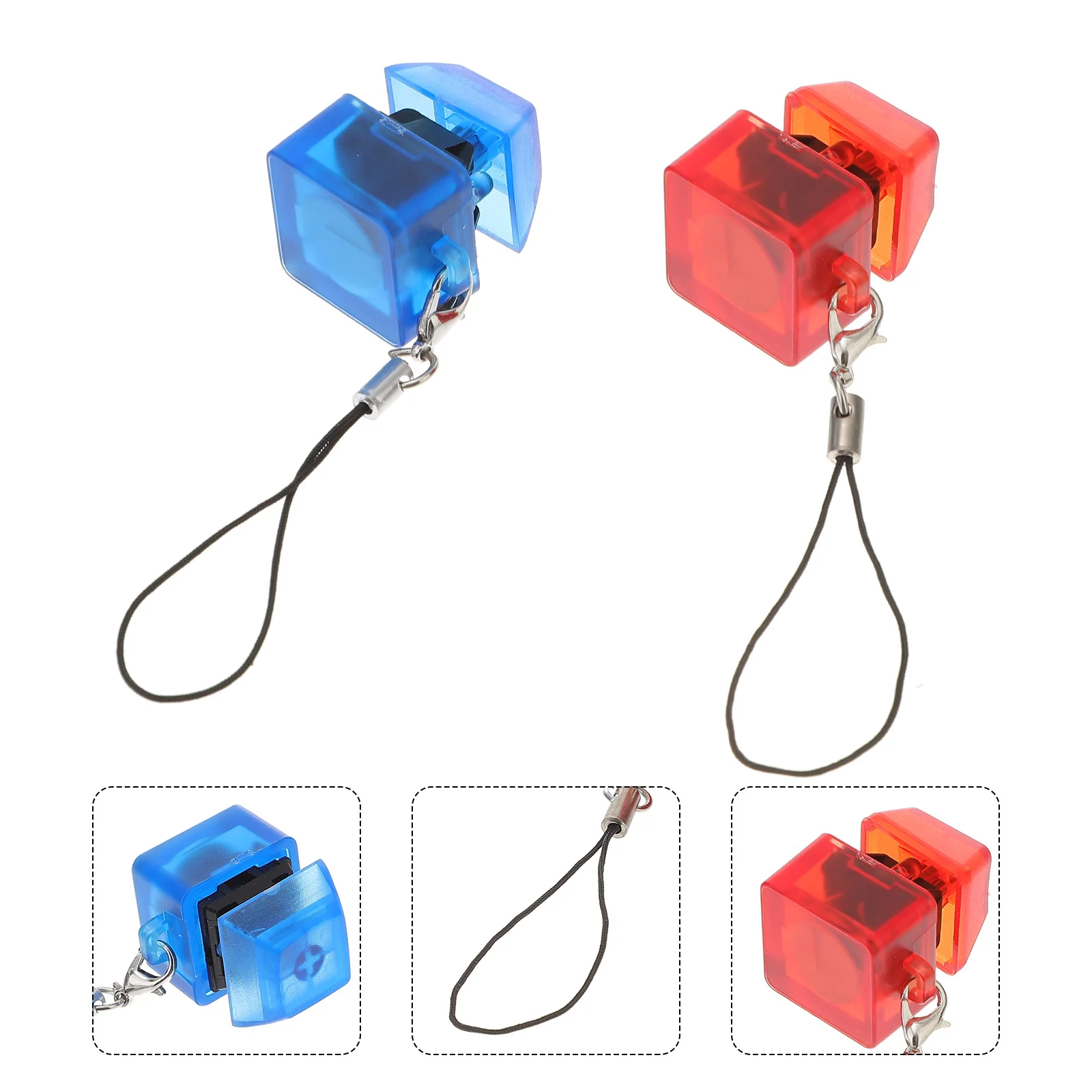 

2pcs Keycap Keychain Lightweight Portable Practical Mechanical Keyboard Tester Keychain Keyboard Testing Tool