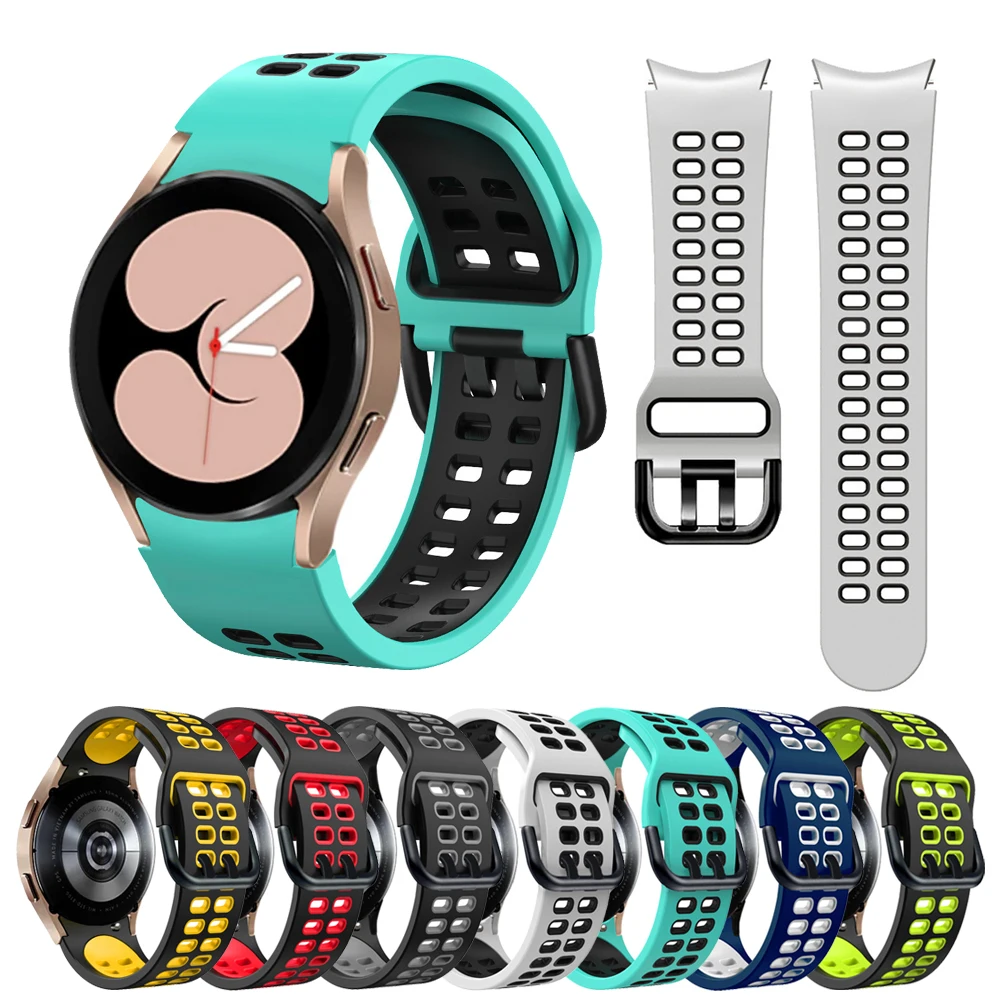 

Ремешок силиконовый для Samsung Galaxy Watch 4 Classic 42 мм 46 м, спортивный браслет для смарт-часов Galaxy Watch 40 мм 44 мм