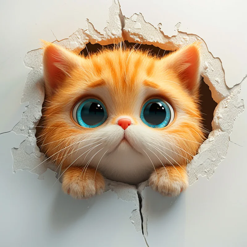 

Многоразовые наклейки для стен "Котячая тень из пещеры"